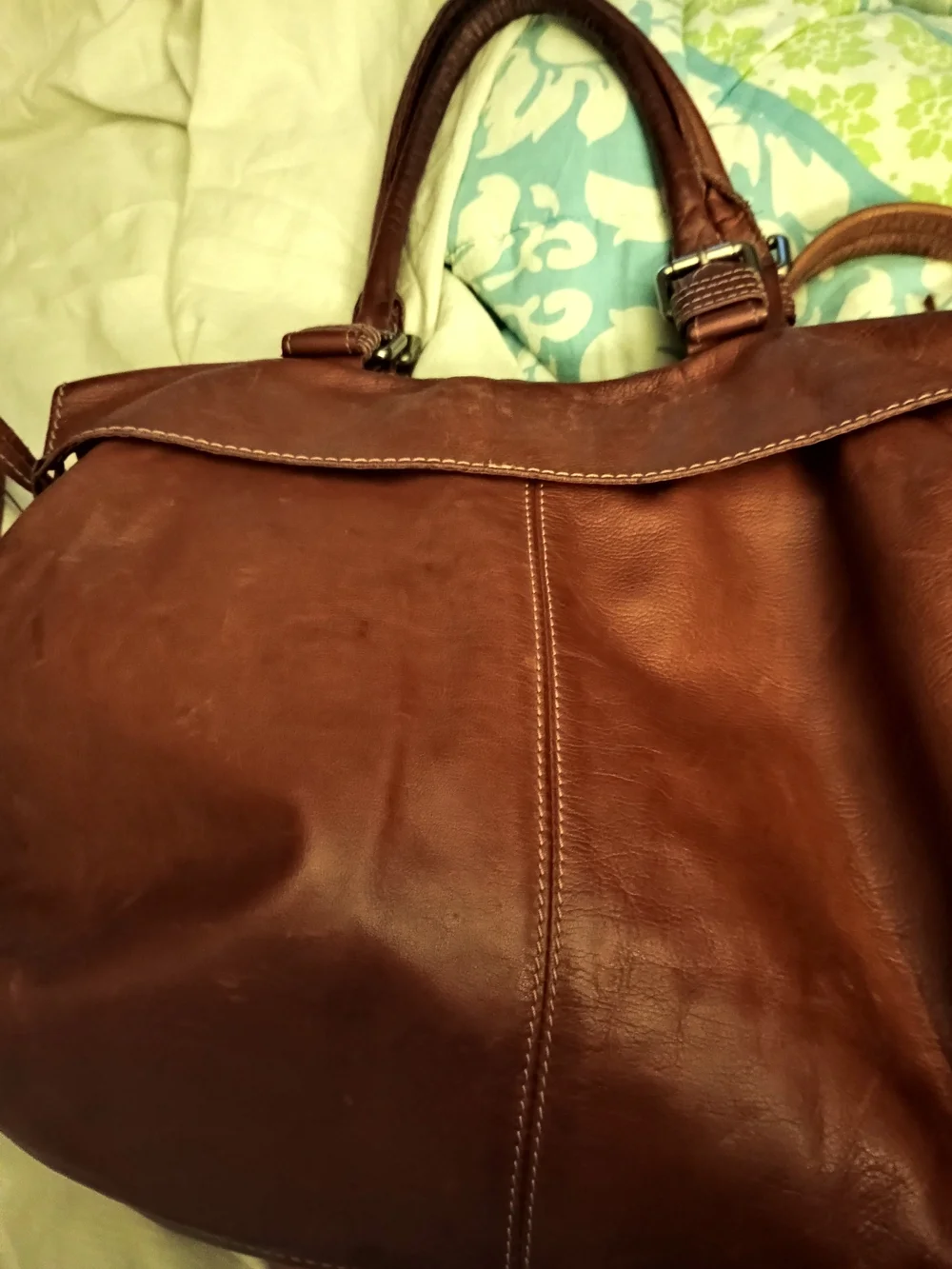 SUNDANCE BROWN ITALIAN LEATHER HANDBAG!! BEAUTIFUL! DISTRESSED